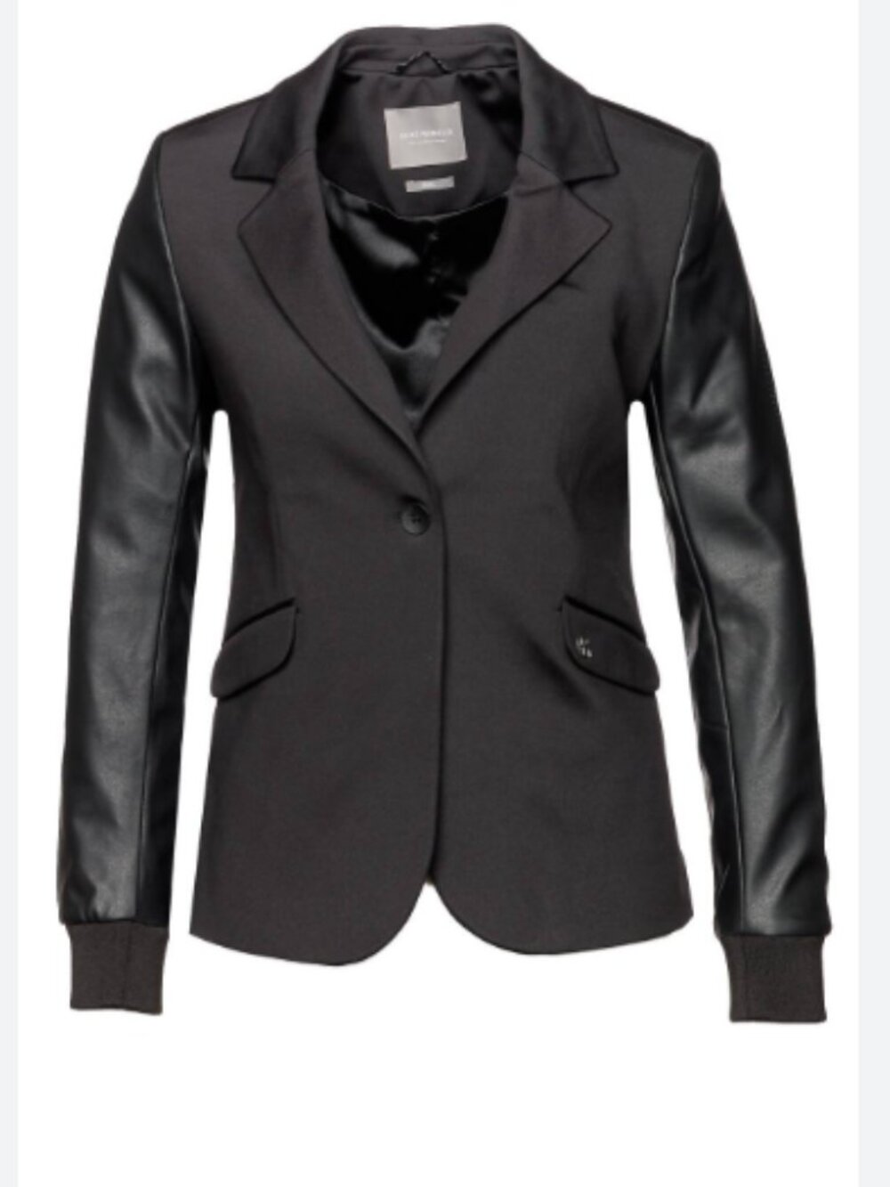 Elias Rumelis Alice Mixed Media Blazer Black Size Medium